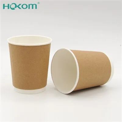 China Großhandel Einwegkaffeetasse 8oz 12oz 16oz Papt Cup Doppelwand Kraftpapier Tasse Getränke zum Mitnehmen