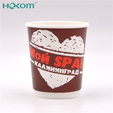 Custom Logo 12oz Doppel Wand Einwegpapier Kaffeetassen mit Deckel